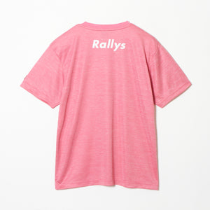 Rallys Tシャツ（ヘザーピンク・ロゴ大）｜公式戦でも使える卓球Tシャツ