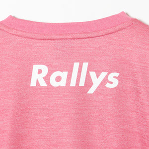 Rallys Tシャツ（ヘザーピンク・ロゴ大）｜公式戦でも使える卓球Tシャツ