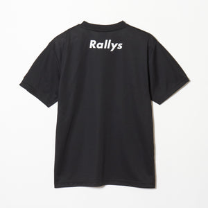 Rallys Tシャツ（ブラック・ロゴ大）｜公式戦でも使える卓球Tシャツ