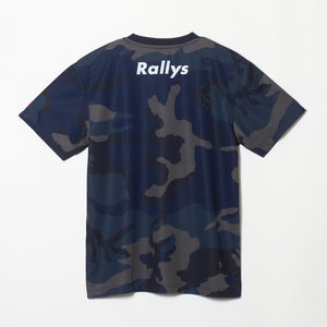 Rallys Tシャツ（迷彩ネイビー・ロゴ小）｜公式戦でも使える卓球Tシャツ