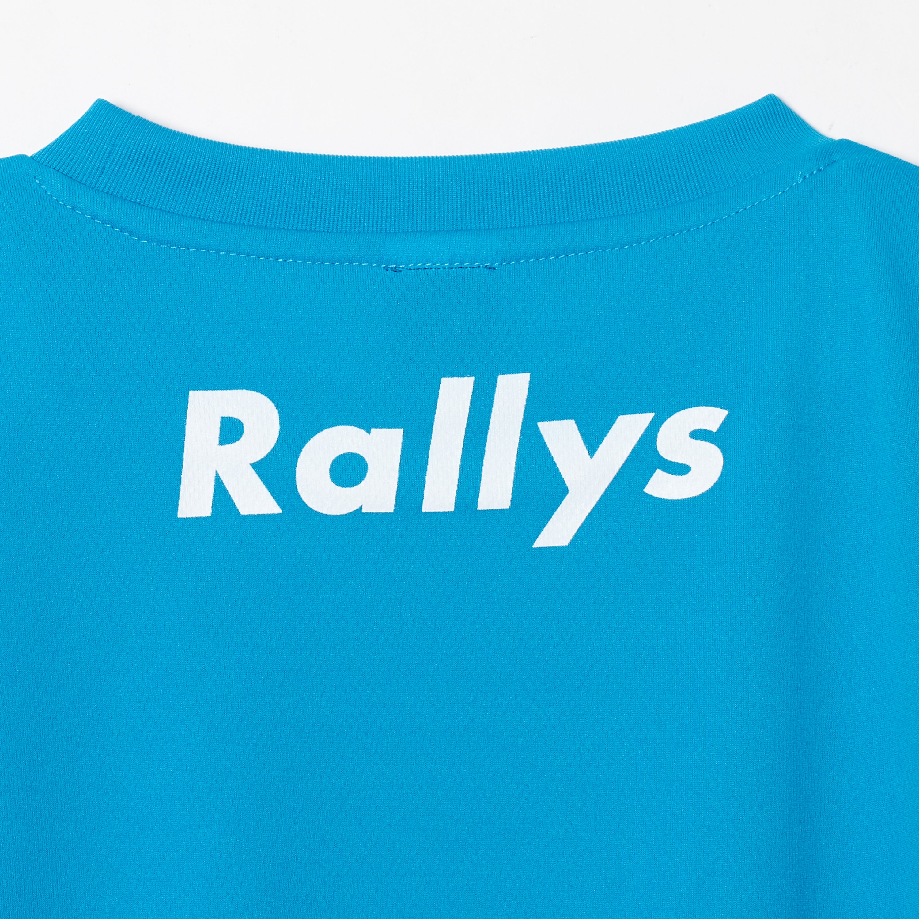 Rallys Tシャツ（ターコイズブルー・ロゴ小）｜公式戦でも使える卓球Tシャツ