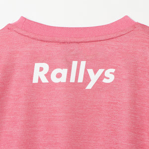 Rallys Tシャツ（ヘザーピンク・ロゴ小）｜公式戦でも使える卓球Tシャツ