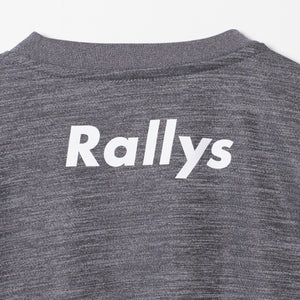 Rallys Tシャツ（ヘザーグレー・ロゴ大）｜公式戦でも使える卓球Tシャツ