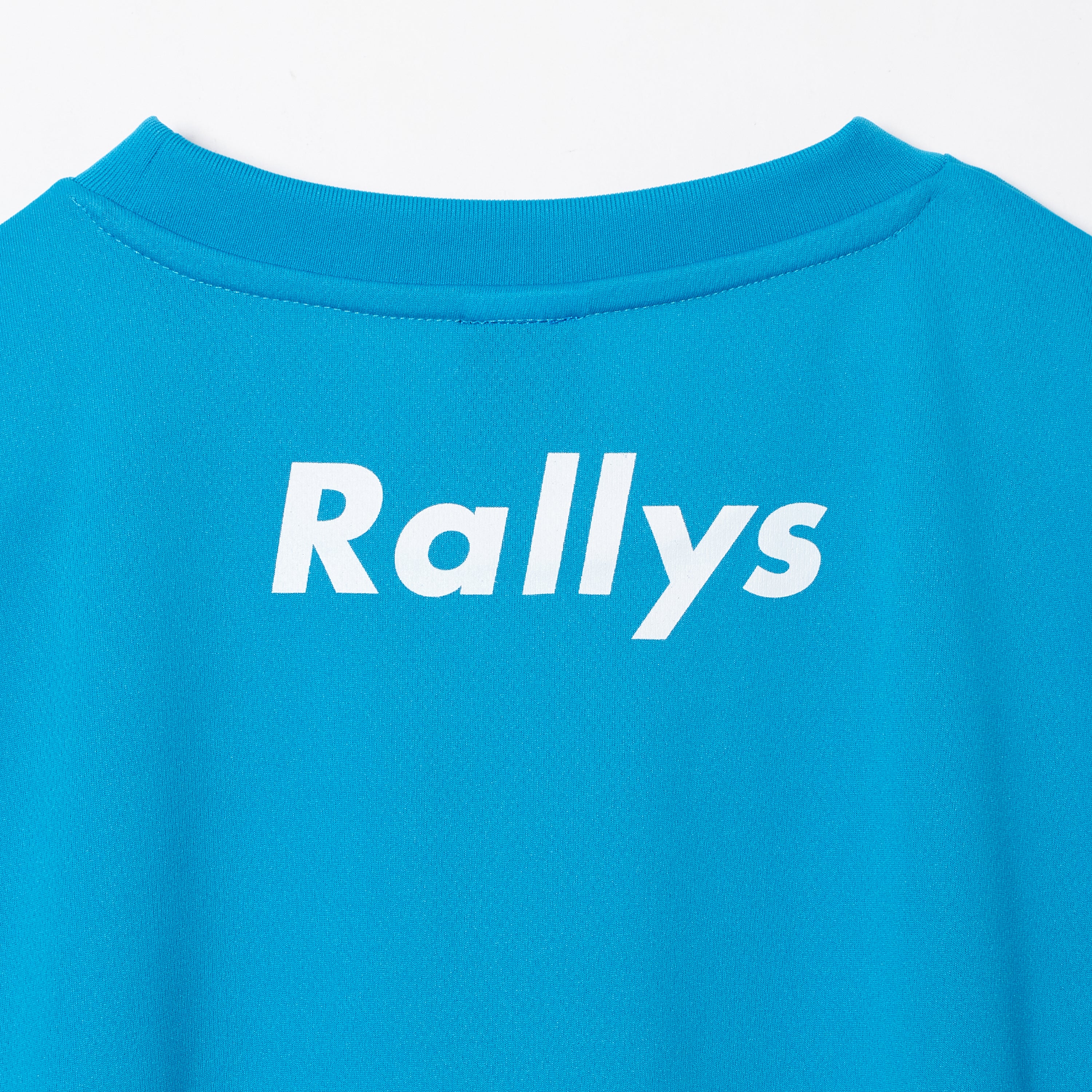 Rallys Tシャツ（ターコイズブルー・ロゴ大）｜公式戦でも使える卓球Tシャツ